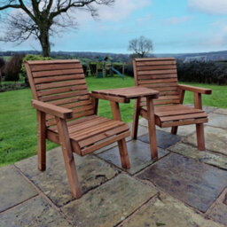 Churnet Valley Garden Furniture Ltd Churnet Vallley Garden Furniture Valley Love Seat Angled - thumbnail 1