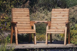 Churnet Valley Garden Furniture Ltd Churnet Vallley Garden Furniture Valley Love Seat Angled - thumbnail 6