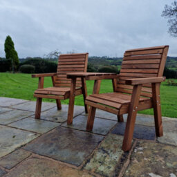 Churnet Valley Garden Furniture Ltd Churnet Vallley Garden Furniture Valley Love Seat Angled - thumbnail 4
