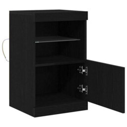 Berkfield Sideboard With Led Lights Black Oak 41X37X67 Cm - thumbnail 6