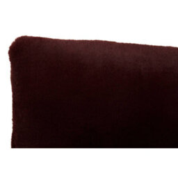 Orsina Rectangular Red Wine Faux Fur Cushion, Soft Feather Filled Decorative Cushion For Sofa & Bedroom - thumbnail 6
