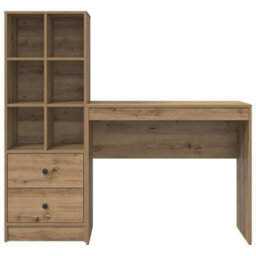 Walplus Desk With Storage With Drawer 2 Pcs Artisan Oak 90 X 40 X 76 Cm - thumbnail 8
