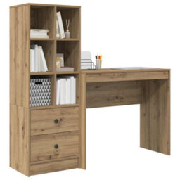 Walplus Desk With Storage With Drawer 2 Pcs Artisan Oak 90 X 40 X 76 Cm - thumbnail 3