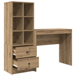 Walplus Desk With Storage With Drawer 2 Pcs Artisan Oak 90 X 40 X 76 Cm - thumbnail 7