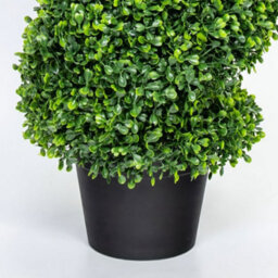 Primrose Artificial Outdoor Patio Box Topiary Buxus Grass Spiral Bush 120Cm - thumbnail 4