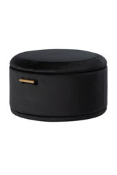 my furniture Aria Storage Ottoman - Black - Brass/silver - thumbnail 1