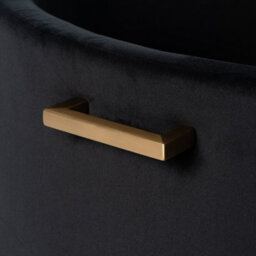 my furniture Aria Storage Ottoman - Black - Brass/silver - thumbnail 4