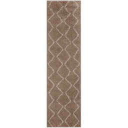 The Rugs Moroccan Shaggy Rugs And Runners Soft Fluffy Wavy Trellis Design High Pile Beige And Ivory Living Room Kitchen Hallway 820 - thumbnail 1