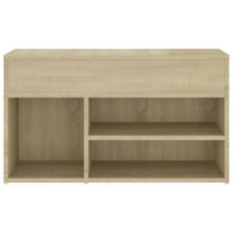 Berkfield Shoe Bench Sonoma Oak 80X30X45 Cm Engineered Wood - thumbnail 5