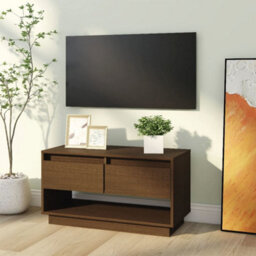 Berkfield Rustic Tv Cabinet Honey Brown 74X34X40 Cm Solid Wood Pine - thumbnail 8