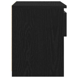 Berkfield Modern Black Oak Nightstand 40X30X39 Cm Made From Engineered Wood - thumbnail 7