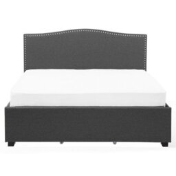 Beliani Bed With Storage Drawers Fabric Montpellier 160 X 200 Cm (Eu King Size) Dark Grey - thumbnail 7