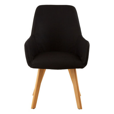 Orsina Black Leisure Chair, Effortless Cleaning Lounge Chair, Space-Saving Armchair, Comfortable Lobby Chair - image 1