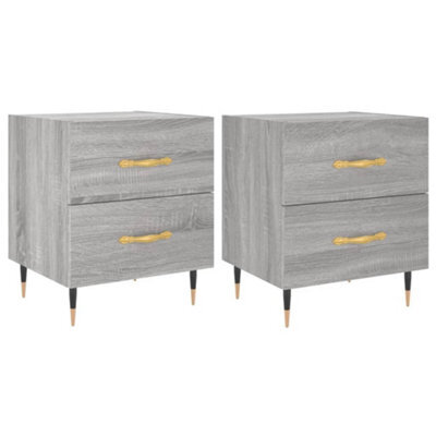 Berkfield Modern Bedside Cabinets 2 Pcs Grey Sonoma 40X35X47.5 Cm Engineered Wood - image 1