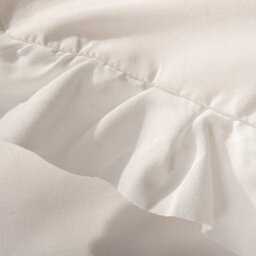 Ohs Frill Edge Duvet Cover Set Microfibre Quilt Decor Bedding, White - Double - thumbnail 3