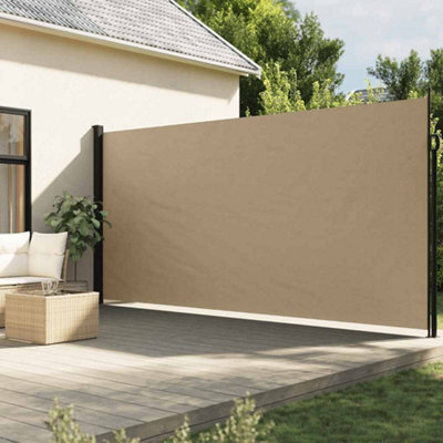 Walplus Retractable Side Awning Garden Sun Shade Canopy Gazebo For Back Door, Porch, Patio Beige 200X600 Cm - image 1