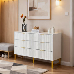 Chest Of 6 Drawers, Clothing Storage Cabinet - White - thumbnail 1
