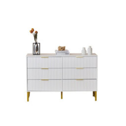 Chest Of 6 Drawers, Clothing Storage Cabinet - White - thumbnail 2