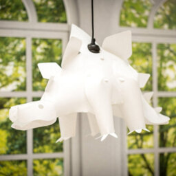 Valuelights Children's White Stegosaurus Dinosaur Jurassic Bedroom Ceiling Light Shade (D)27Cm - thumbnail 3