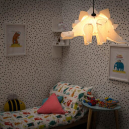 Valuelights Children's White Stegosaurus Dinosaur Jurassic Bedroom Ceiling Light Shade (D)27Cm - thumbnail 5