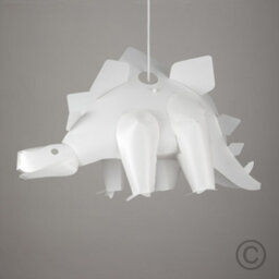 Valuelights Children's White Stegosaurus Dinosaur Jurassic Bedroom Ceiling Light Shade (D)27Cm - thumbnail 4