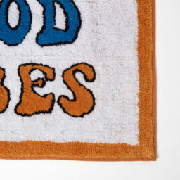 Homescapes Orange Good Vibes Bath Mat 100% Cotton, 50 X 80 Cm - thumbnail 2