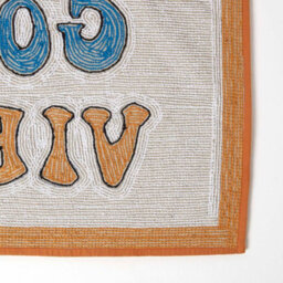 Homescapes Orange Good Vibes Bath Mat 100% Cotton, 50 X 80 Cm - thumbnail 4