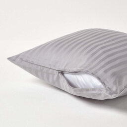 Homescapes Grey Continental Pillowcase Egyptian Cotton 330 Tc, 40 X 40Cm - thumbnail 3