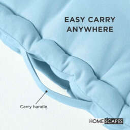 Homescapes Cotton Blue Floor Cushion, 50 X 50 Cm - thumbnail 5