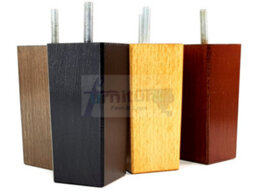 L&F 4X Replacement Furniture Legs Solid Wood 110mm High Sofas Chairs Settee Cabinets Legs M8 Tsp2055 Black - thumbnail 8