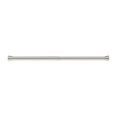 GoodHome Athens Satin Grey Nickel Effect Extendable Single Curtain Pole Set, (L)600mm-900mm (Dia)28mm - image 1