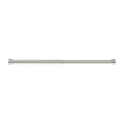 GoodHome Athens Satin Grey Nickel Effect Extendable Single Curtain Pole Set, (L)600mm-900mm (Dia)28mm - thumbnail 1