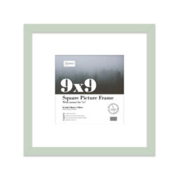 "9X9"" Mint Green Picture Frame - 9X9"" Square Frame With 7X7"" Mount For 9X9""/7X7"" Pictures Art Deco Style Thin Edge, 1 Pack" - thumbnail 1