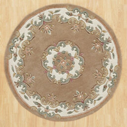 Handmade Bordered Floral Easy To Clean Beige Traditional Wool Rug For Living Room & Bedroom-120Cm X 180Cm - thumbnail 4