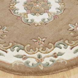 Handmade Bordered Floral Easy To Clean Beige Traditional Wool Rug For Living Room & Bedroom-120Cm X 180Cm - thumbnail 5
