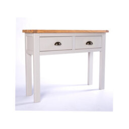 Cabinet Bits Argenta Light Grey 2 Drawer Console Table Brass Cup Handle - thumbnail 3