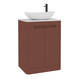 Royal Bathrooms Venice 600mm Terracotta Clay Freestanding Bathroom Countertop Vanity Unit 2 Door With Cesar Basin - thumbnail 7