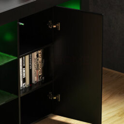 Lassic Vida Designs Azura Black 1 Door Large Led Sideboard Storage Cabinet Cupboard - thumbnail 6