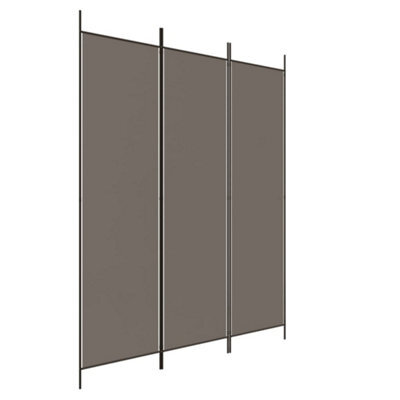 Berkfield Durable 3-Panel Room Divider Anthracite 150X220 Cm Fabric - image 1