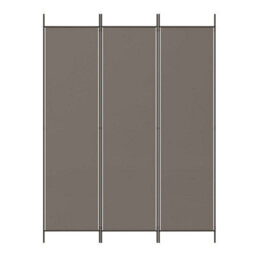 Berkfield Durable 3-Panel Room Divider Anthracite 150X220 Cm Fabric - thumbnail 3