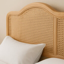 Home Treats Small Double Wooden Rattan Bed Frame Furniture - thumbnail 4
