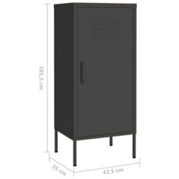 Berkfield Sturdy Storage Cabinet Anthracite 42.5X35X101.5 Cm Steel - thumbnail 8