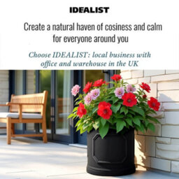 Idealist™ (Dia) 41Cm Plant Pot, Charcoal Grey Reinforced Stone Chelsea Cylinder Planter, Outdoor Plant Pot W45 H45 Cm, 71L - thumbnail 9