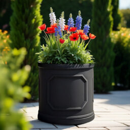Idealist™ (Dia) 41Cm Plant Pot, Charcoal Grey Reinforced Stone Chelsea Cylinder Planter, Outdoor Plant Pot W45 H45 Cm, 71L - thumbnail 5
