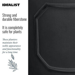 Idealist™ (Dia) 41Cm Plant Pot, Charcoal Grey Reinforced Stone Chelsea Cylinder Planter, Outdoor Plant Pot W45 H45 Cm, 71L - thumbnail 7