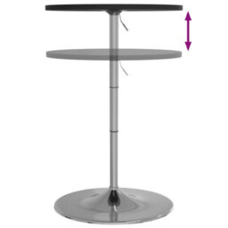 Berkfield Bar Table Black 60X60X90 Cm Engineered Wood And Chromed Steel - thumbnail 9