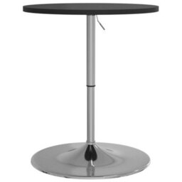 Berkfield Bar Table Black 60X60X90 Cm Engineered Wood And Chromed Steel - thumbnail 2