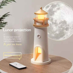 Moon Projection Lighthouse Night Light With Bluetooth - thumbnail 3