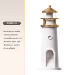 Moon Projection Lighthouse Night Light With Bluetooth - thumbnail 1