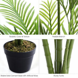 Living And Home Artificial Plant House Plant Indoor Decorative Plant Palm Tree In Black Pot 150 Cm - thumbnail 3